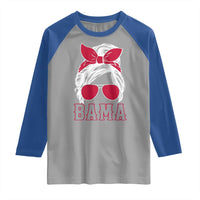 Alabama Fan Raglan Shirt Bama Football Lover Game Day Messy Bun - Wonder Print Shop