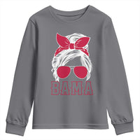 Alabama Fan Youth Sweatshirt Bama Football Lover Game Day Messy Bun - Wonder Print Shop