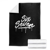 Fun Six Seven Meme Throw Blanket Funny 6 7 Meme Gen Alpha Slang Streetwear - Wonder Print Shop