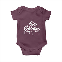 Fun Six Seven Meme Baby Onesie Funny 6 7 Meme Gen Alpha Slang Streetwear - Wonder Print Shop