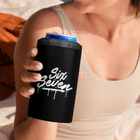 Fun Six Seven Meme 4 in 1 Can Cooler Tumbler Funny 6 7 Meme Gen Alpha Slang Streetwear - Wonder Print Shop