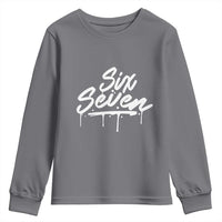 Fun Six Seven Meme Youth Sweatshirt Funny 6 7 Meme Gen Alpha Slang Streetwear - Wonder Print Shop