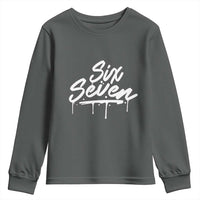 Fun Six Seven Meme Youth Sweatshirt Funny 6 7 Meme Gen Alpha Slang Streetwear - Wonder Print Shop