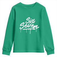 Fun Six Seven Meme Youth Sweatshirt Funny 6 7 Meme Gen Alpha Slang Streetwear - Wonder Print Shop