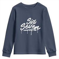 Fun Six Seven Meme Youth Sweatshirt Funny 6 7 Meme Gen Alpha Slang Streetwear - Wonder Print Shop