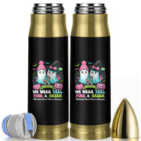 Metastatic Breast Cancer Awareness Ghost Bullet Tumbler Halloween Green Teal Pink Ribbon - Wonder Print Shop