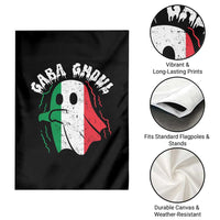 Gabagool Ghost Italian Garden Flag Funny Halloween Costume Gaba Ghoul Pun - Wonder Print Shop
