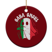 Gabagool Ghost Italian Ceramic Ornament Funny Halloween Costume Gaba Ghoul Pun - Wonder Print Shop