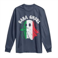 Gabagool Ghost Italian Long Sleeve Shirt Funny Halloween Costume Gaba Ghoul Pun - Wonder Print Shop