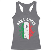 Gabagool Ghost Italian Racerback Tank Top Funny Halloween Costume Gaba Ghoul Pun - Wonder Print Shop