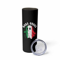 Gabagool Ghost Italian Skinny Tumbler Funny Halloween Costume Gaba Ghoul Pun - Wonder Print Shop