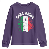 Gabagool Ghost Italian Youth Sweatshirt Funny Halloween Costume Gaba Ghoul Pun - Wonder Print Shop