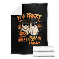 Funny Ghost Throw Blanket It's Tricky Tricky Tricky 90s Nostalgia Halloween Costume - Wonder Print Shop