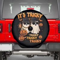 Funny Ghost Spare Tire Cover It's Tricky Tricky Tricky 90s Nostalgia Halloween Costume - Wonder Print Shop