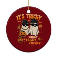 Funny Ghost Ceramic Ornament It's Tricky Tricky Tricky 90s Nostalgia Halloween Costume - Wonder Print Shop