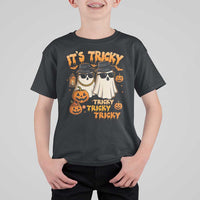 Funny Ghost T Shirt For Kid It's Tricky Tricky Tricky 90s Nostalgia Halloween Costume - Wonder Print Shop