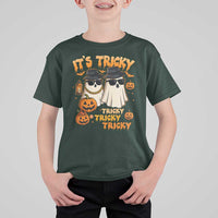 Funny Ghost T Shirt For Kid It's Tricky Tricky Tricky 90s Nostalgia Halloween Costume - Wonder Print Shop
