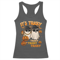 Funny Ghost Racerback Tank Top It's Tricky Tricky Tricky 90s Nostalgia Halloween Costume - Wonder Print Shop