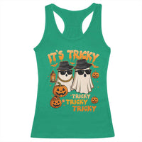 Funny Ghost Racerback Tank Top It's Tricky Tricky Tricky 90s Nostalgia Halloween Costume - Wonder Print Shop