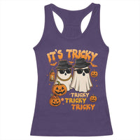 Funny Ghost Racerback Tank Top It's Tricky Tricky Tricky 90s Nostalgia Halloween Costume - Wonder Print Shop