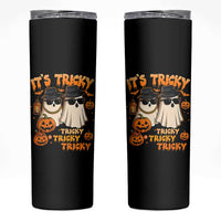 Funny Ghost Skinny Tumbler It's Tricky Tricky Tricky 90s Nostalgia Halloween Costume - Wonder Print Shop