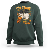 Funny Ghost Sweatshirt It's Tricky Tricky Tricky 90s Nostalgia Halloween Costume - Wonder Print Shop