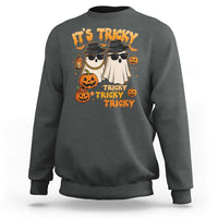 Funny Ghost Sweatshirt It's Tricky Tricky Tricky 90s Nostalgia Halloween Costume - Wonder Print Shop