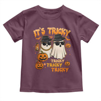 Funny Ghost Toddler T Shirt It's Tricky Tricky Tricky 90s Nostalgia Halloween Costume - Wonder Print Shop