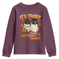 Funny Ghost Youth Sweatshirt It's Tricky Tricky Tricky 90s Nostalgia Halloween Costume - Wonder Print Shop