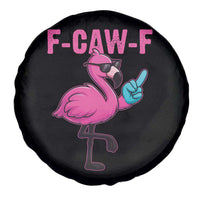 Funny F-Caw-F Flamingo Spare Tire Cover Adult Humor - Wonder Print Shop