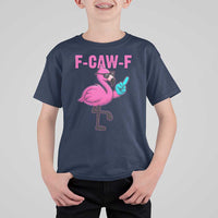 Funny F-Caw-F Flamingo T Shirt For Kid Adult Humor - Wonder Print Shop
