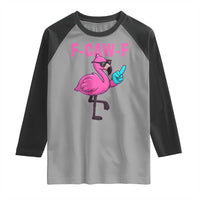 Funny F-Caw-F Flamingo Raglan Shirt Adult Humor - Wonder Print Shop