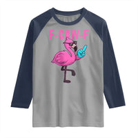 Funny F-Caw-F Flamingo Raglan Shirt Adult Humor - Wonder Print Shop