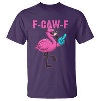 Funny F-Caw-F Flamingo T Shirt Adult Humor - Wonder Print Shop