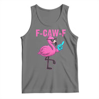 Funny F-Caw-F Flamingo Tank Top Adult Humor - Wonder Print Shop