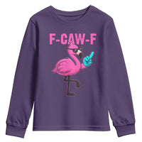 Funny F-Caw-F Flamingo Youth Sweatshirt Adult Humor - Wonder Print Shop