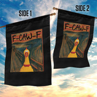 F Caw F Screaming Chicken Garden Flag Funny Fawk Off Meme - Wonder Print Shop