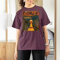 F Caw F Screaming Chicken T Shirt For Women Funny Fawk Off Meme - Wonder Print Shop