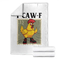 F Caw F Screaming Chicken Throw Blanket Metal Heavy Punk Rock Music - Wonder Print Shop