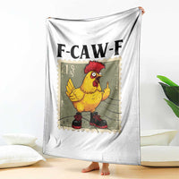 F Caw F Screaming Chicken Throw Blanket Metal Heavy Punk Rock Music - Wonder Print Shop