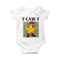 F Caw F Screaming Chicken Baby Onesie Metal Heavy Punk Rock Music - Wonder Print Shop