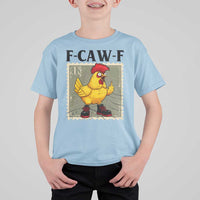 F Caw F Screaming Chicken T Shirt For Kid Metal Heavy Punk Rock Music - Wonder Print Shop