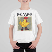 F Caw F Screaming Chicken T Shirt For Kid Metal Heavy Punk Rock Music - Wonder Print Shop