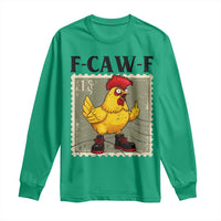 F Caw F Screaming Chicken Long Sleeve Shirt Metal Heavy Punk Rock Music - Wonder Print Shop