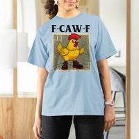 F Caw F Screaming Chicken T Shirt For Women Metal Heavy Punk Rock Music - Wonder Print Shop