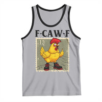 F Caw F Screaming Chicken Tank Top Metal Heavy Punk Rock Music - Wonder Print Shop