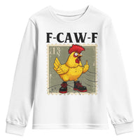 F Caw F Screaming Chicken Youth Sweatshirt Metal Heavy Punk Rock Music - Wonder Print Shop