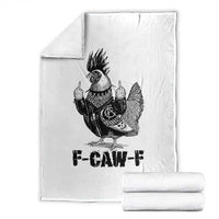 F Caw F Screaming Chicken Throw Blanket Metal Heavy Punk Rock Music Lovers - Wonder Print Shop