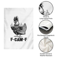 F Caw F Screaming Chicken Garden Flag Metal Heavy Punk Rock Music Lovers - Wonder Print Shop