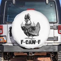 F Caw F Screaming Chicken Spare Tire Cover Metal Heavy Punk Rock Music Lovers - Wonder Print Shop